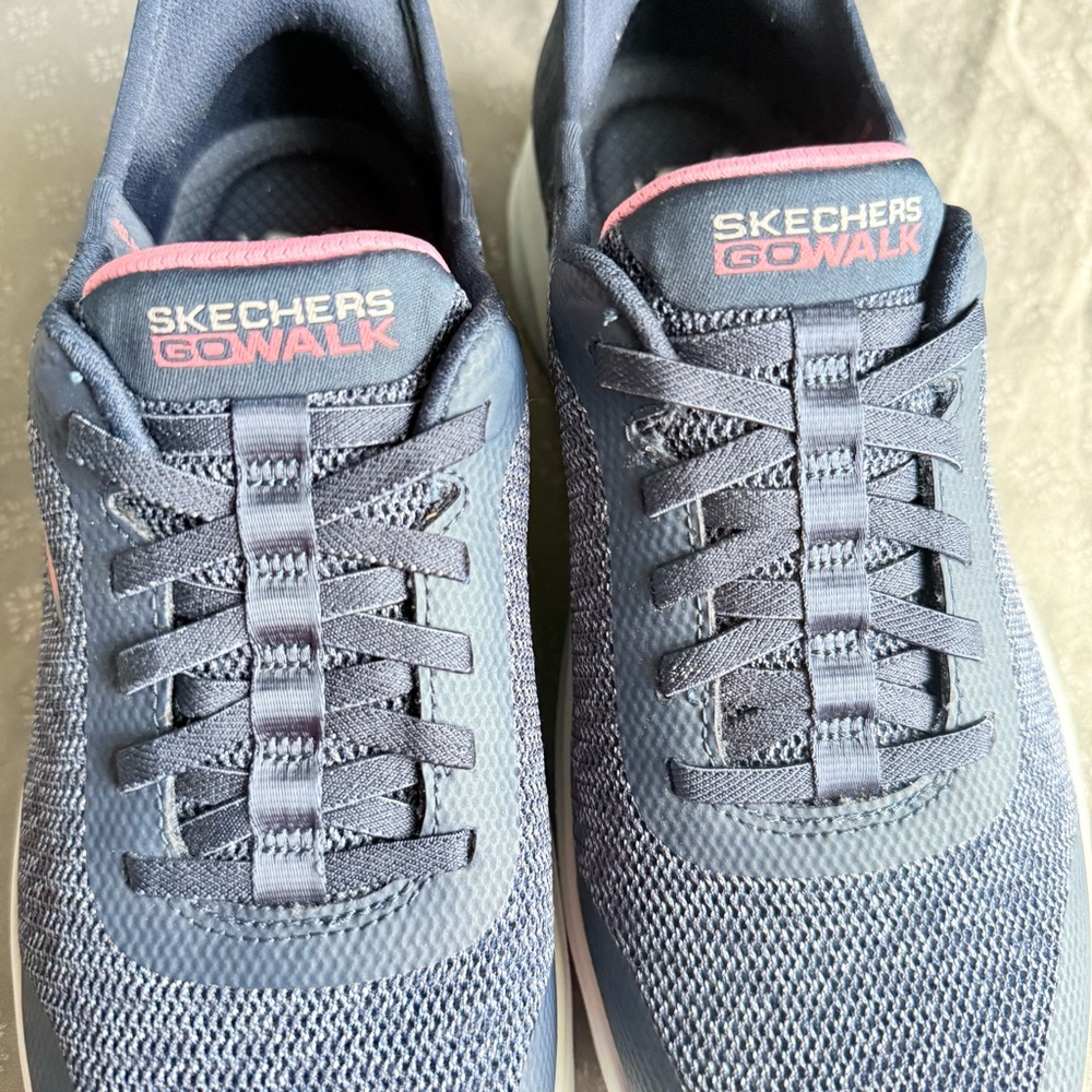 Skechers Go Walk Flex-Kaylee Slip-ins Shoes - Navy Pink - NWT - Picture 6 of 8